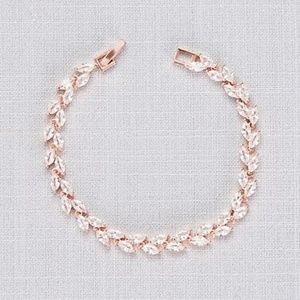 David's Bridal Sparkling Rose Gold Vine Bracelet